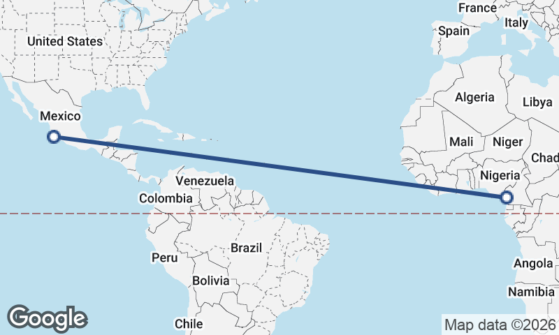 Manzanillo to Douala