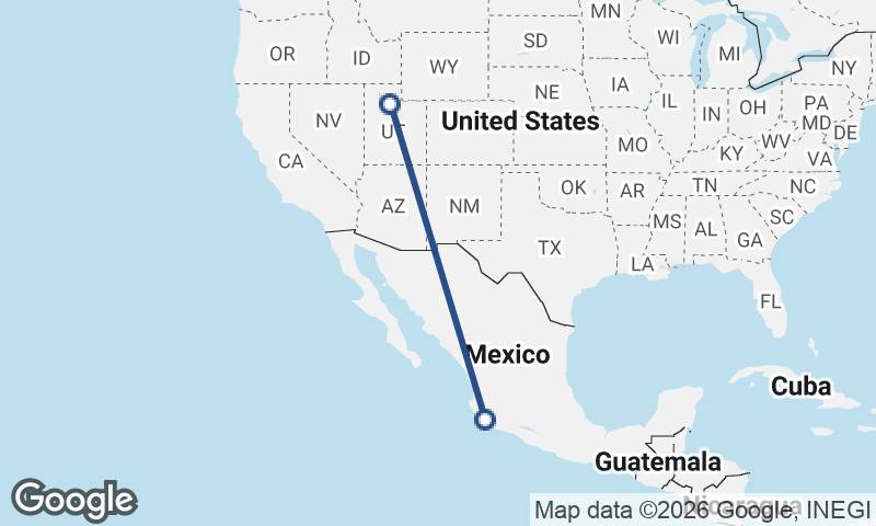 Manzanillo to Salt Lake City
