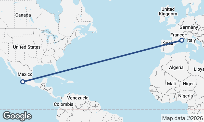 Manzanillo to Marseille