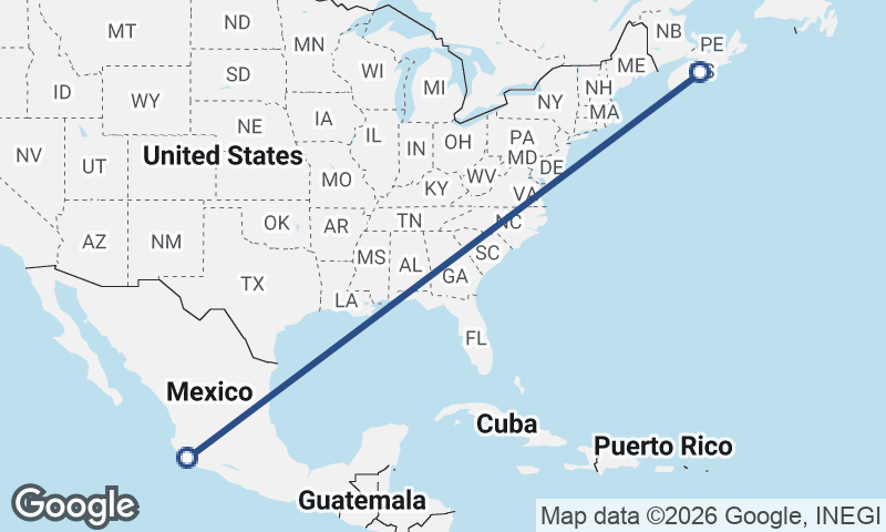 Manzanillo to Halifax