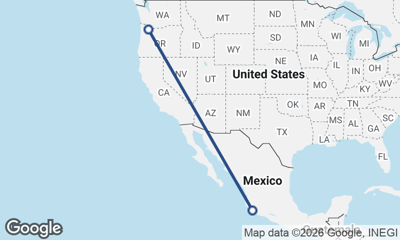 Manzanillo to Portland