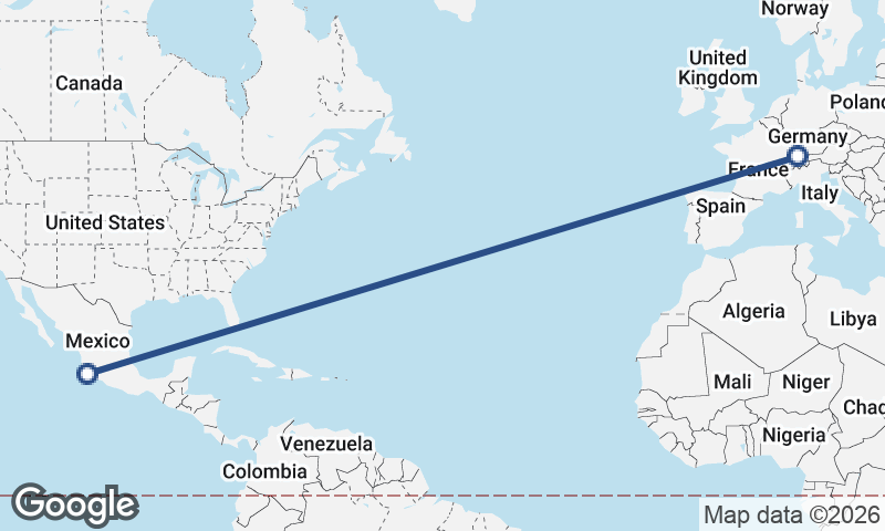 Manzanillo to Zürich