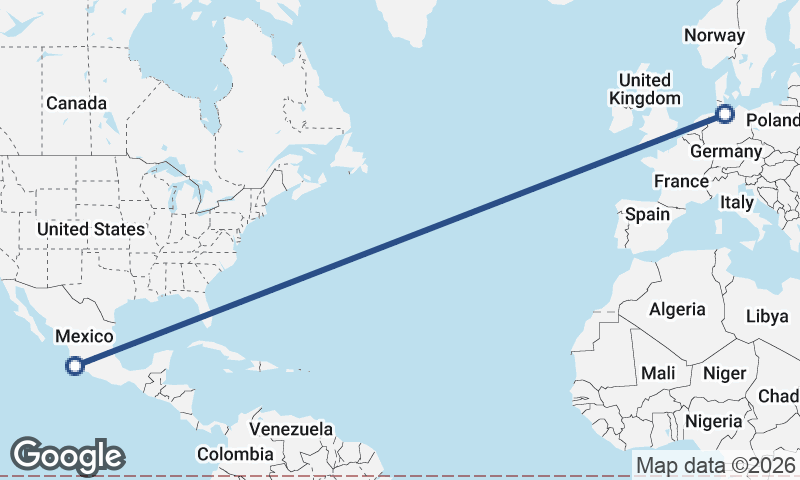 Manzanillo to Hamburg