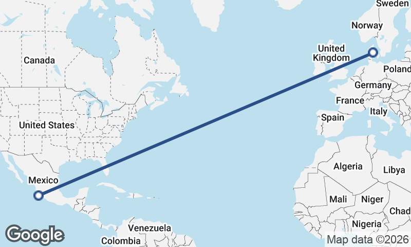 Manzanillo to Aarhus