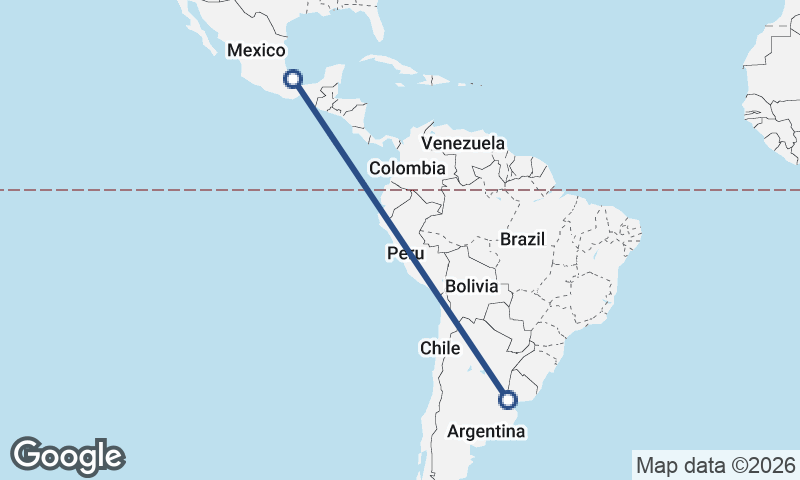 Veracruz to Buenos Aires