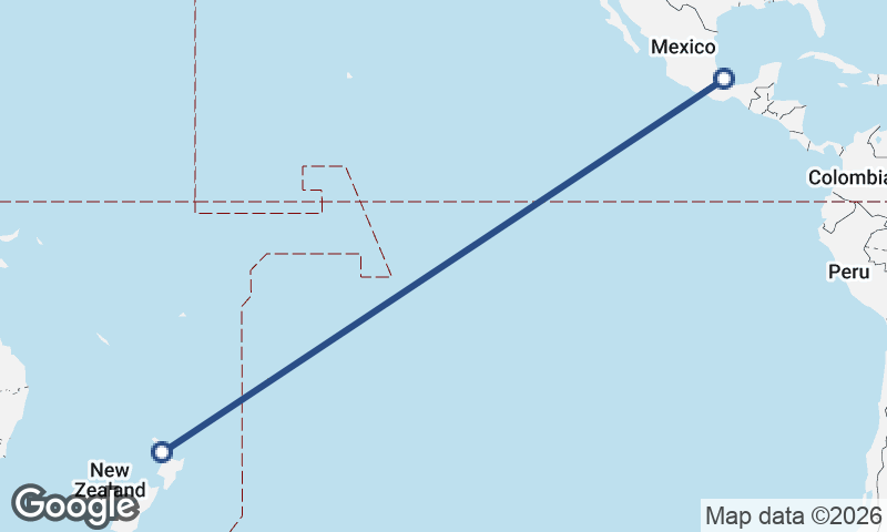 Veracruz to Auckland