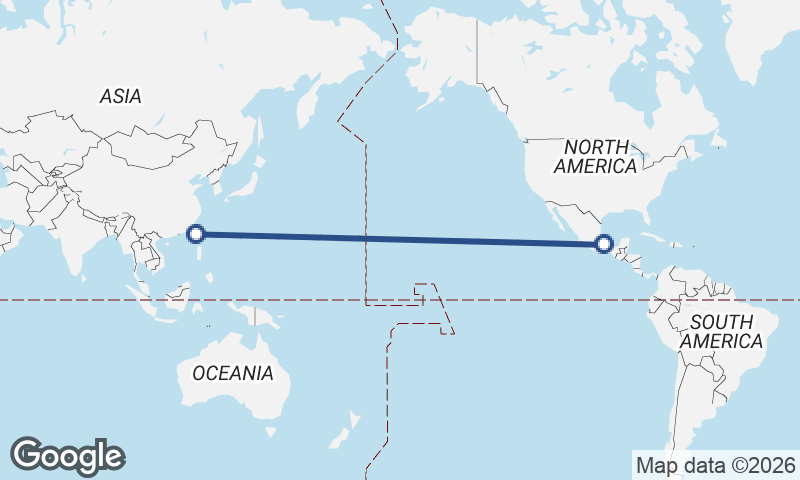 Veracruz to Kaohsiung