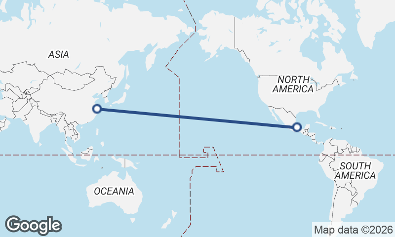 Veracruz to Shanghai