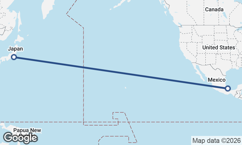 Veracruz to Yokohama