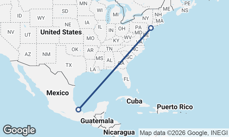Veracruz to New York