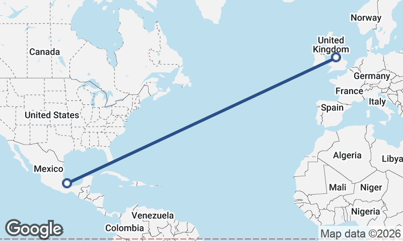 Veracruz to Manchester