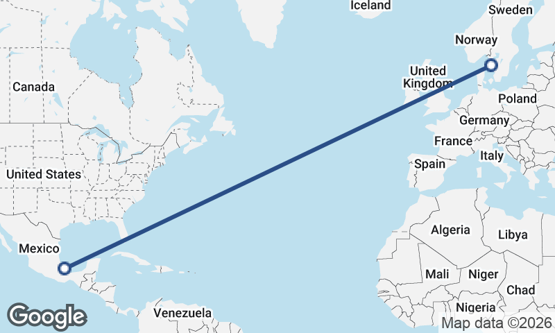 Veracruz to Göteborg