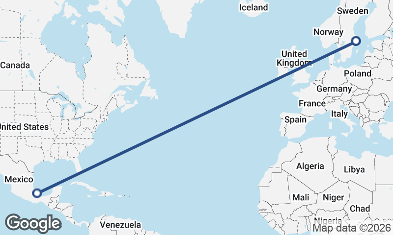 Veracruz to Stockholm
