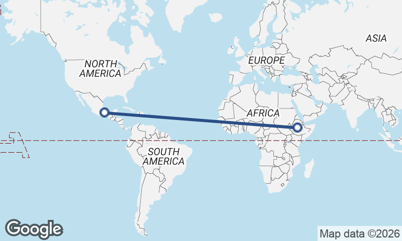 Veracruz to Addis Ababa