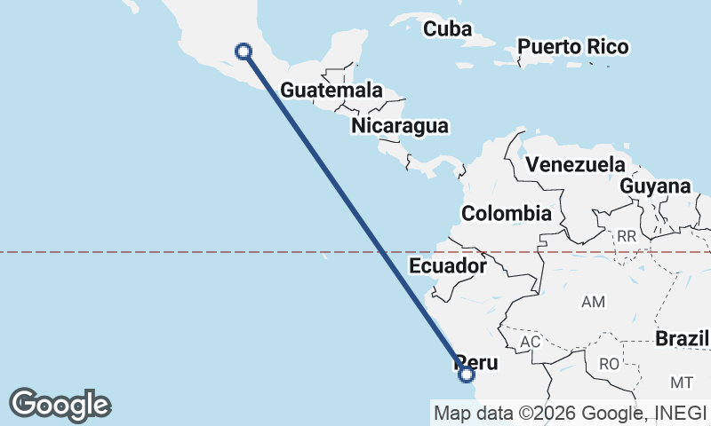 Mexico City to Lima
