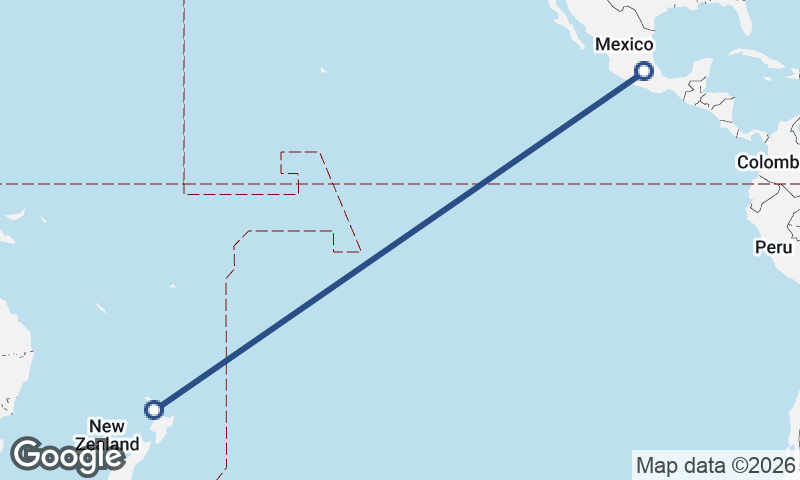 Mexico City to Auckland
