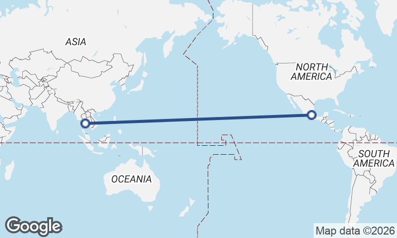 Mexico City to Bangkok