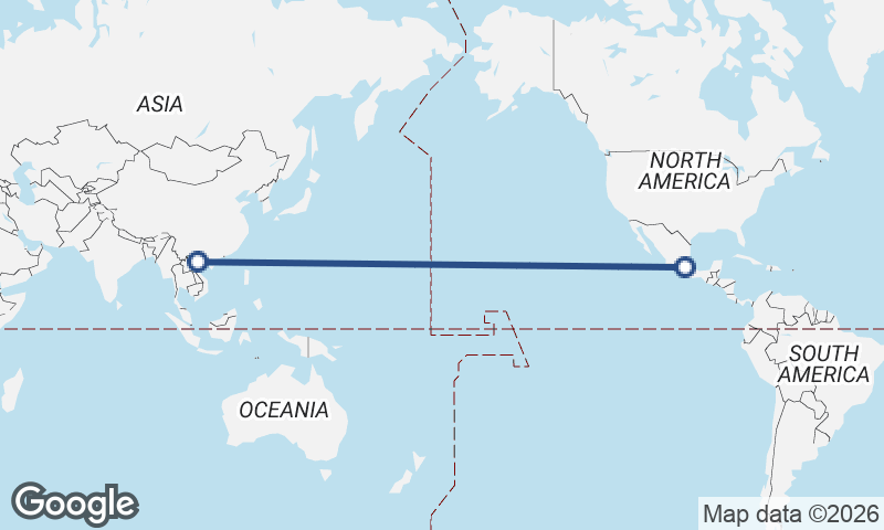 Mexico City to Hanoi