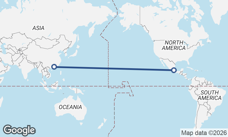 Mexico City to Guangzhou