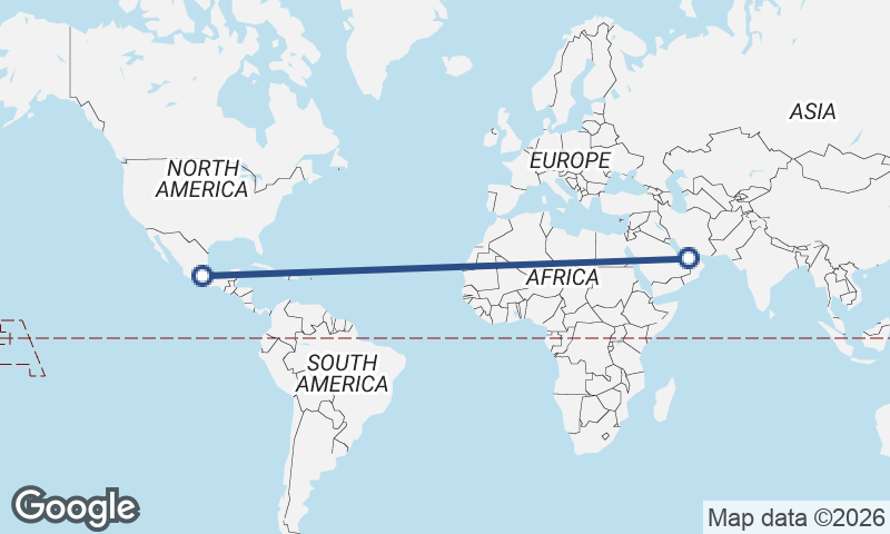 Mexico City to Abu Dhabi