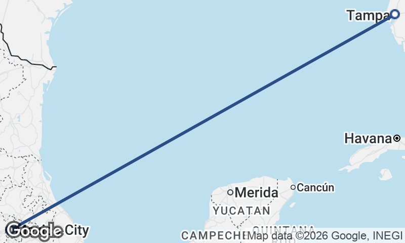 Mexico City to Tampa