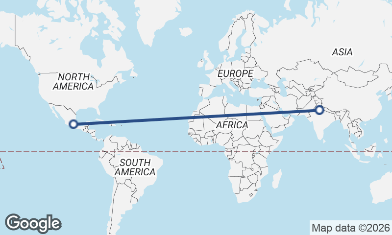 Mexico City to Delhi