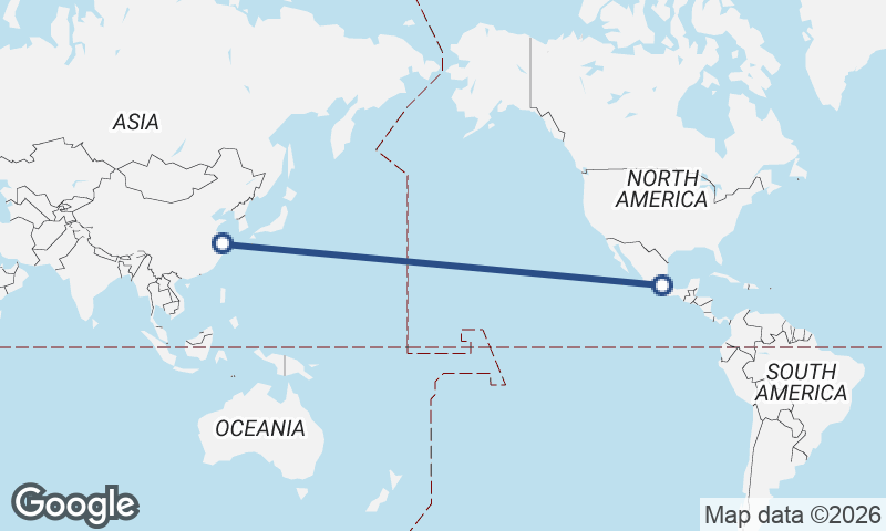 Mexico City to Shanghai