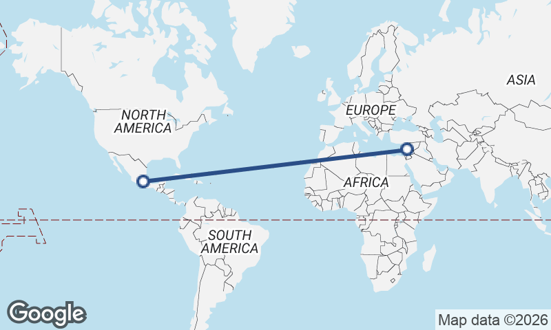 Mexico City to Beirut