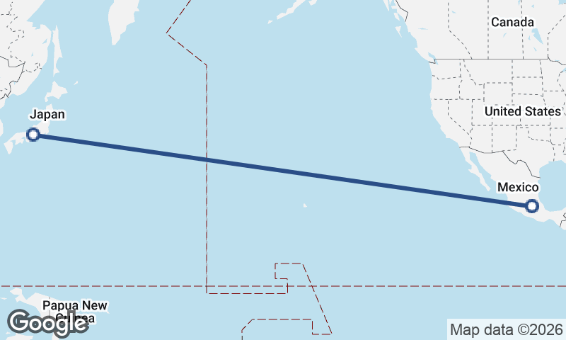 Mexico City to Nagoya