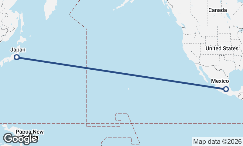 Mexico City to Tokyo