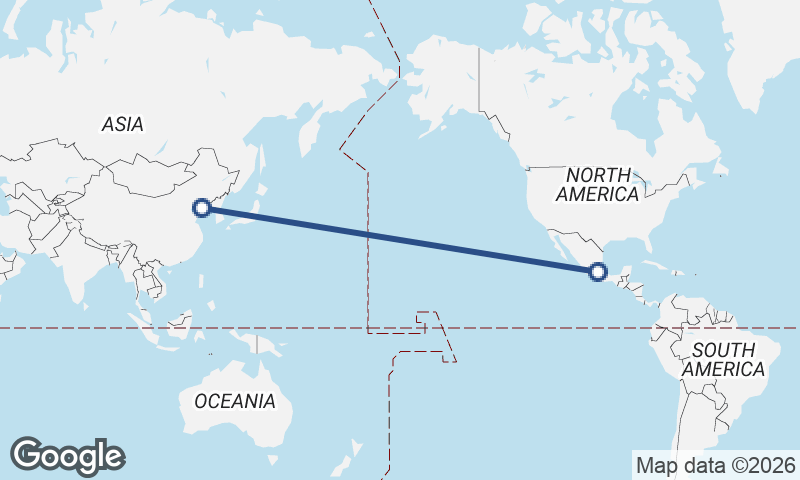 Mexico City to Dalian