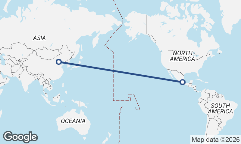 Mexico City to Beijing