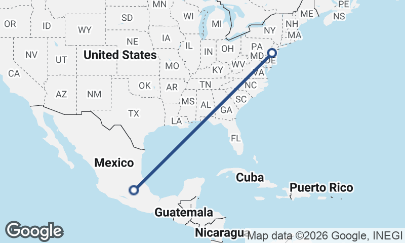 Mexico City to Philadelphia
