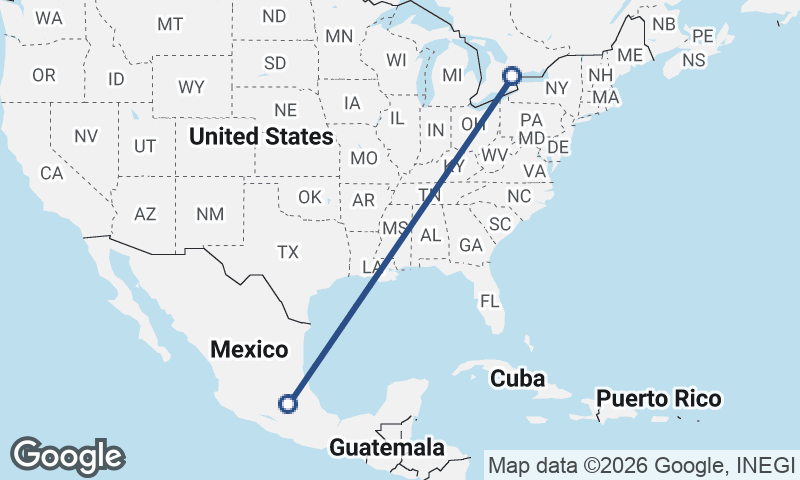 Mexico City to Toronto