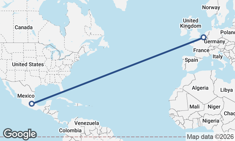 Mexico City to Ghent