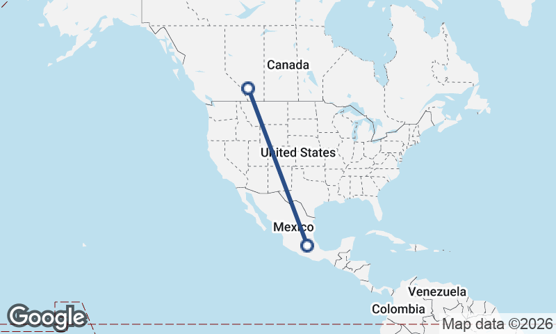 Mexico City to Calgary