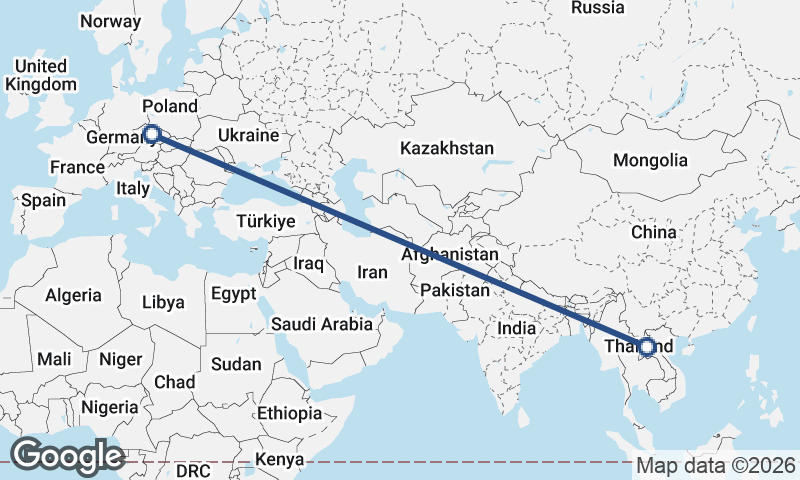 Laos to Czech Republic