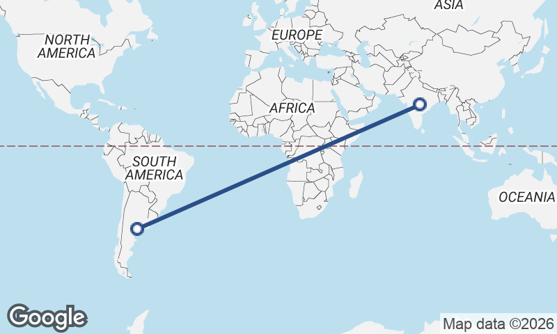 India to Argentina