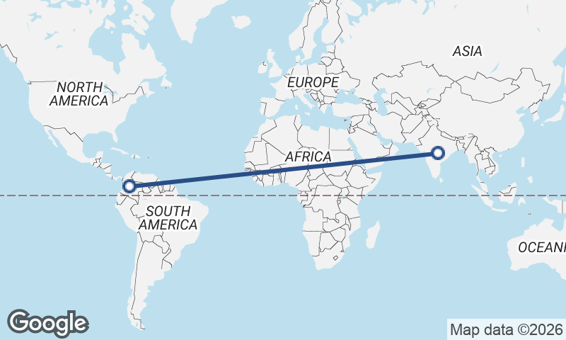 India to Colombia