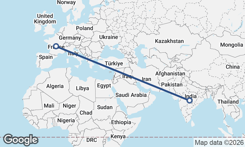 India to France