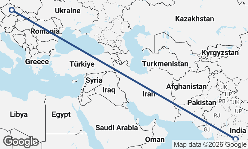 India to Czech Republic
