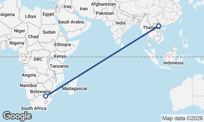 Hanoi to Johannesburg