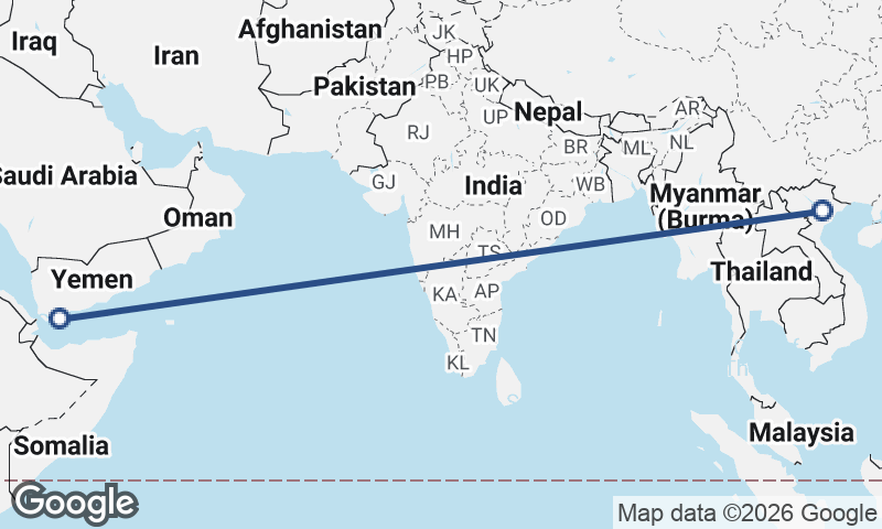 Hanoi to Aden