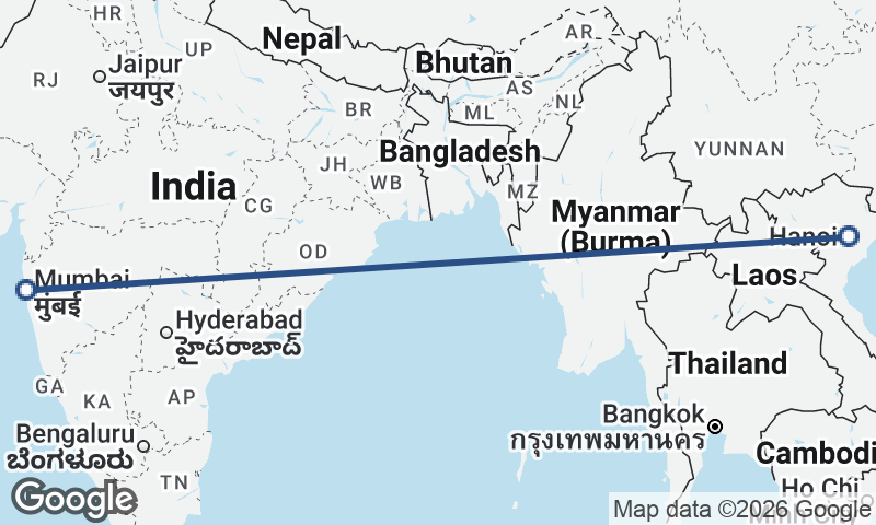 Hanoi to Mumbai