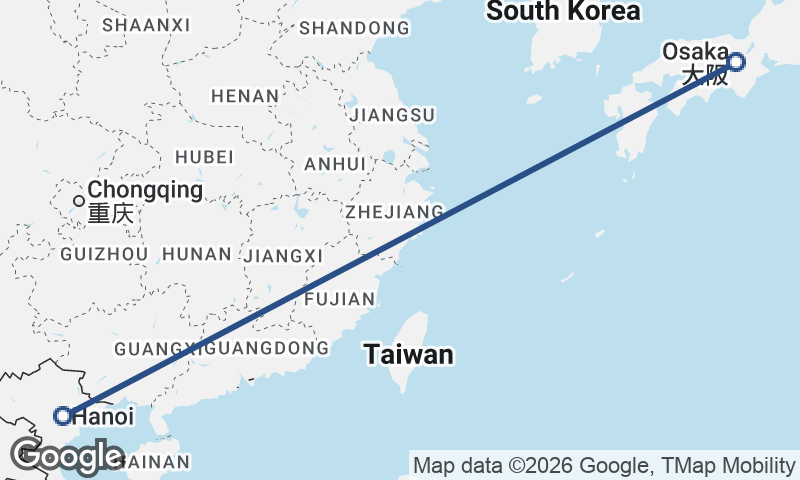 Hanoi to Ōsaka