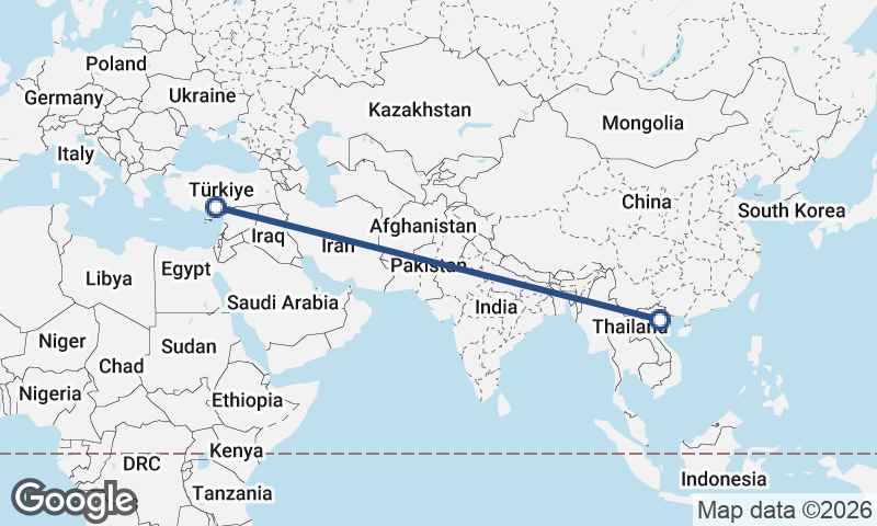 Hanoi to Mersin