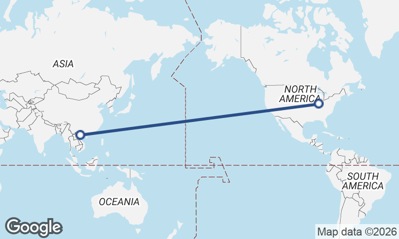 Hanoi to Indianapolis