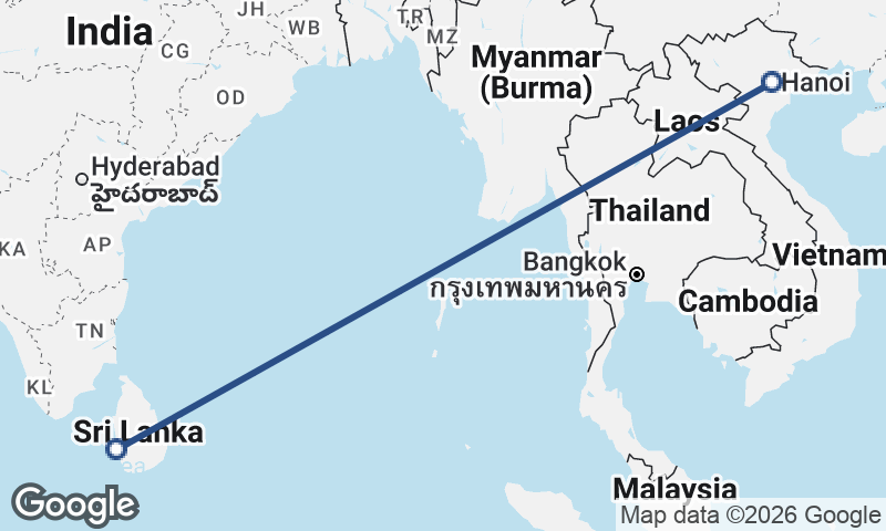 Hanoi to Colombo