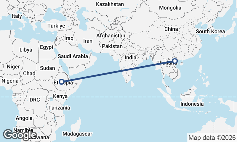 Hanoi to Addis Ababa