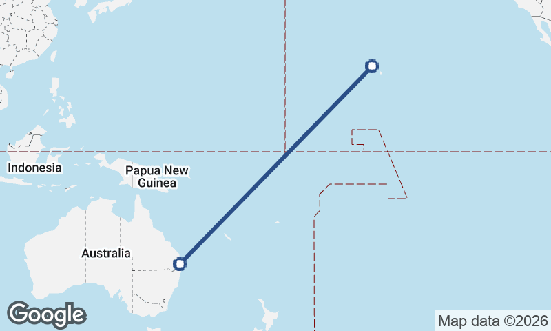 Honolulu to Brisbane